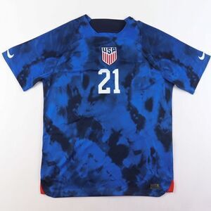 USA Men's Soccer 2022 Away Jersey - Reyna #21 Sz XL NWT